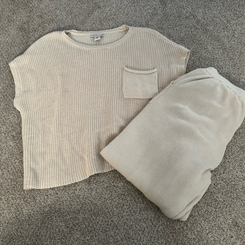 Sincerely Jules Ivory Knit Set